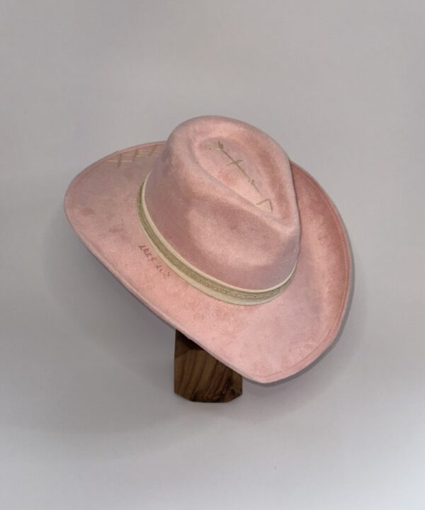Blush Pink Suede Cowboy Hat