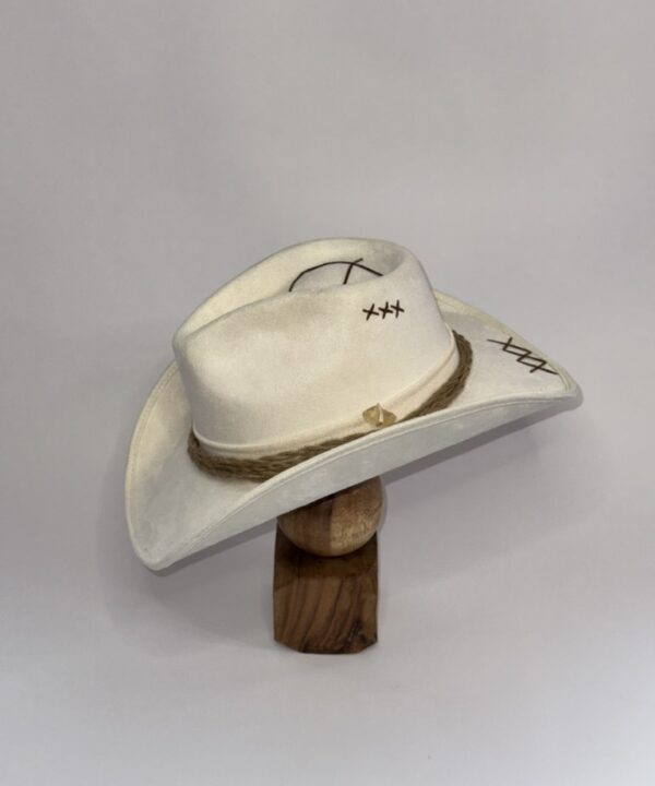 Rustic Ivory Suede Cowboy Hat